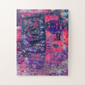 Retro Camper Paars Pink Hippie Boho Chic Legpuzzel (Verticaal)