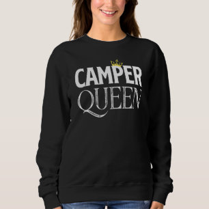 Retro Camper Queen Campfire Adventure T-shirt voor