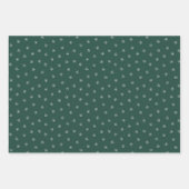 Retro Camper Rustieke Kerst Camping Groen & Rood Inpakpapier Vel (Voorkant 3)