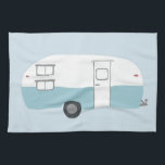 Retro Camper Trailer blue keukenhanddoek<br><div class="desc">Decoreer je keuken met deze coole handdoek. Het maakt een geweldige huisopwarming of een cadeau ter gelegenheid van de verjaardag! U kunt het aanpassen en tekst ook toevoegen. Bekijk mijn winkel voor veel meer kleuren en patronen!</div>