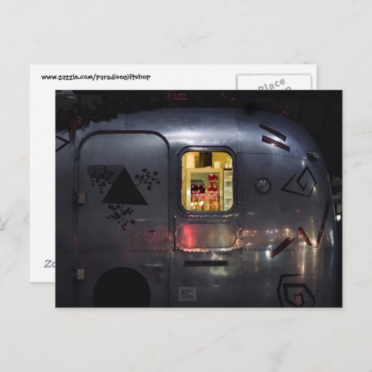 RETRO CAMPER TRAILER BRIEFKAARTEN (Voorkant / Achterkant)