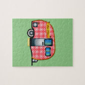 RETRO CAMPER TRAILER CHRISTMAS PUZZZLE LEGPUZZEL (Horizontaal)