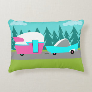 Retro Camper/Trailer en Accent Pillow Decoratief Kussen
