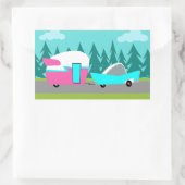 Retro Camper / Trailer en Auto Stickers (Tas)