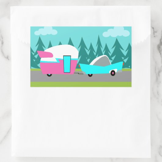 Retro Camper / Trailer en Auto Stickers (Tas)