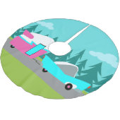Retro Camper/Trailer en autoboomrokken Kerstboom Rok (Gekanteld)