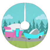 Retro Camper/Trailer en autoboomrokken Kerstboom Rok (Voorkant)