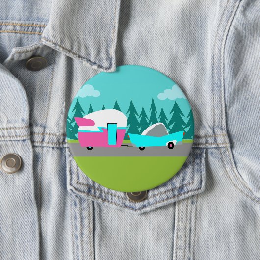 Retro Camper/Trailer en Button auto (In situ)