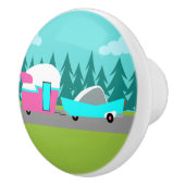 Retro Camper/Trailer en Car Ceramic Pull Pull Keramische Knop (Rechts)