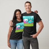 Retro Camper/Trailer en Car T-Shirt (Unisex)