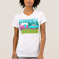 Retro Camper/Trailer en Car T-Shirt