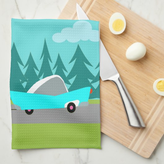 Retro Camper / Trailer en keukenhanddoeken voor au (Quarter Fold)