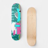 Retro Camper/Trailer en Klaarbord Persoonlijk Skateboard (Voorkant)