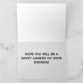 RETRO CAMPER TRAILER HAPPY BIRTHDAY WENSKAARTEN KAART (Binnen)