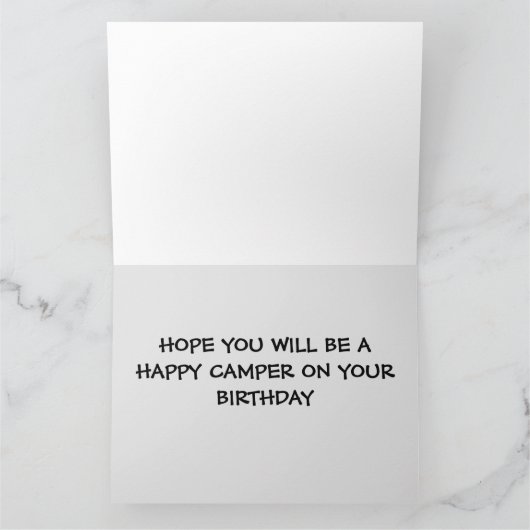 RETRO CAMPER TRAILER HAPPY BIRTHDAY WENSKAARTEN KAART (Binnen)