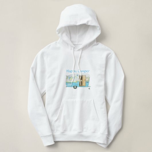 Retro Camper Trailer Hoodie (Design voorkant)