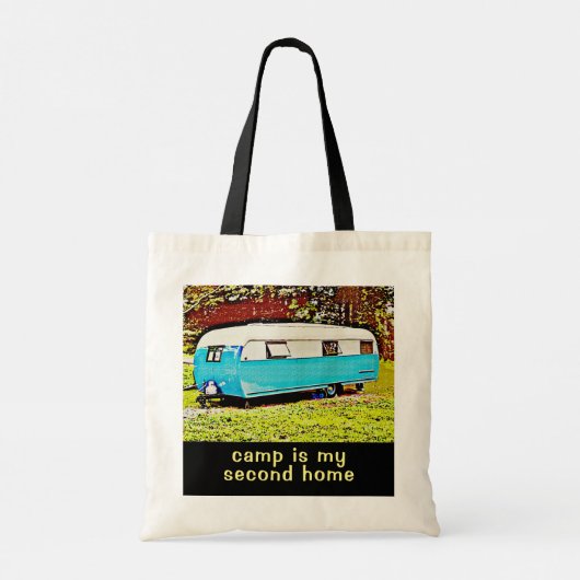 Retro Camper Trailer is Mijn tweede startpunt Tote Bag (Achterkant)