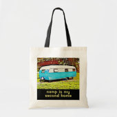 Retro Camper Trailer is Mijn tweede startpunt Tote Bag (Voorkant)