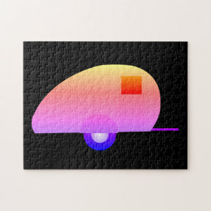 RETRO CAMPER TRAILER JIGSAW PUZZZLE LEGPUZZEL