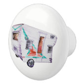 Retro Camper Trailer Knob Pull v. 2 Keramische Knop (Rechts)