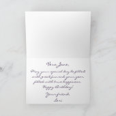 Retro Camper Trailer met Berg Uitzicht Birthday Kaart (Binnen)