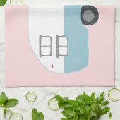 Retro Camper Trailer Roze keukenhanddoeken (Gevouwen)