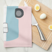 Retro Camper Trailer Roze keukenhanddoeken (Quarter Fold)