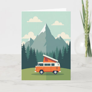 Retro Camper Vaderdagkaart Kaart