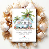 Retro Camper Vakantie Bewegende aankondiging