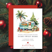 Retro Camper Vakantie Bewegende aankondiging