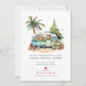 Retro Camper Vakantie Verhuisbericht Kaart (Voorkant)