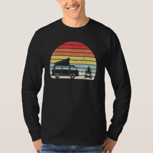  Retro Camper Van Bus Vanlife Kampvuur T-shirt