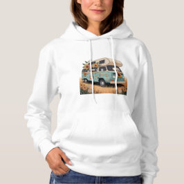 Retro Camper Van Hoodie – Boho Hippie Adventure 