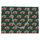 Retro Camper Van Kerstmis Groot Cadeauzakje (Achterkant)