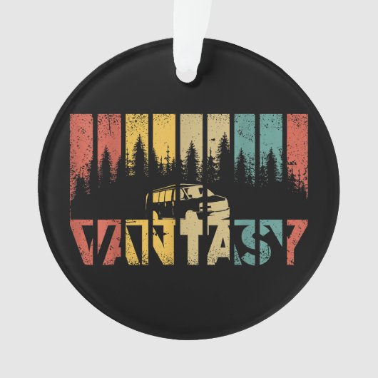 Retro Camper Van Life -  Vanlife Ornament (voorkant)