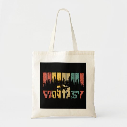 Retro Camper Van Life - Vanlife Tote Bag (Voorkant)