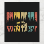 Retro Camper Van Life -  Vanlife Wijn Etiket (Enkel label)