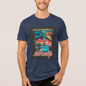 Retro Camper Van Travel Quote Tri-Blend Shirt (Voorkant)