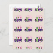 Retro camper vintage caravan shabbychic briefkaart (Voorkant / Achterkant)