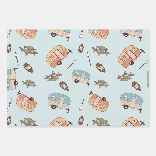 Retro Camper Wrapping Paper (Voorkant 2)