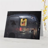 RETRO-CAMPERCARAVAN VERJAARDAGSCADEAUKAARTEN KAART (Gele Bloem)