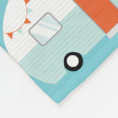 Retro  Campers Trailers Fleece Blanket (Hoek)