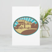 Retro Campervan Kaart (Staand voorkant)