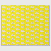 Retro Campervan Motorhome RV Van Yellow Cadeaupapier (Vlak)