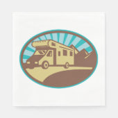 Retro Campervan Servet (Voorkant)