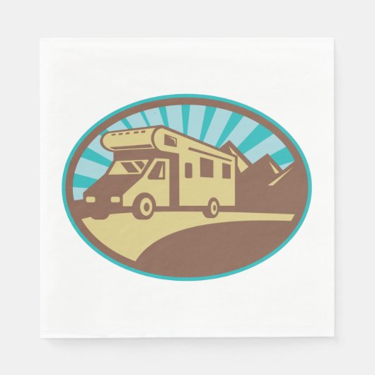 Retro Campervan Servet (Voorkant)