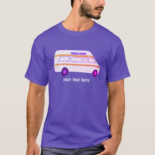 retro campervan vanlife RV - pas het aan! T-shirt (Voorkant)