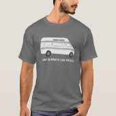 retro campervan vanlife RV - pas het aan! T-shirt (Voorkant)