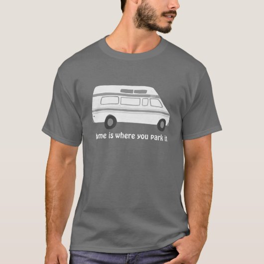 retro campervan vanlife RV - pas het aan! T-shirt (Voorkant)