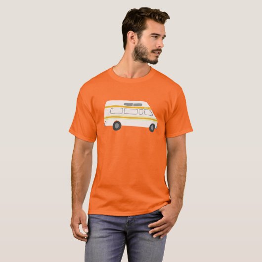 retro campervan vanlife RV - pas het aan! T-shirt (Voorkant volledig)